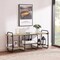 Wood Metal TV Stand with Open Shelves for TVs up to 60 Inches